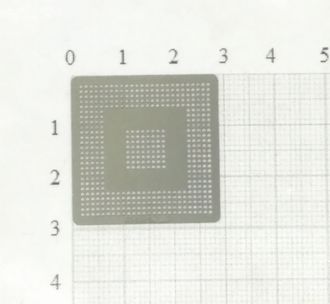 Трафарет BGA для реболлинга чипов компьютера ATI K6-C16 0,6мм