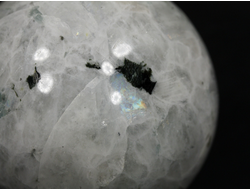 Шар Лунный камень, Турмалин чёрный (шерл), Индия (55 мм, 240 г) №35327