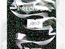 Бисер чешский круглый preciosa 10/0, непрозрачный глянцевый темно-зеленый с квадратным отверстием (57150H), 50 грамм