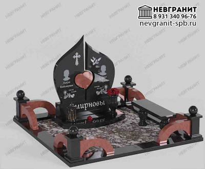 Двойные памятники на могилу 2