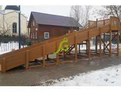 Зимняя горка "IgraGrad Snow Fox", скат 8 м фото