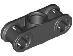 Technic, Axle and Pin Connector Perpendicular 3L with Center Pin Hole, Black (32184 / 4121667 / 6276951)