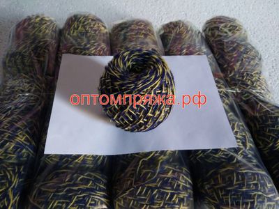 6. Меланж в клубках (шампанское, ультрамарин) Цена указана за упаковку (в упаковке 10 клубков)
