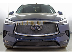 Защита радиатора Infiniti QX50 2021- black боковые PPREMIUM (2 части)