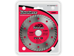 Диск алмазный DIAFORCE TURBO 125х22,23х8х2,0 мм сухой рез 501125