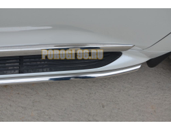 Защита штатного порога сбоку d42 для Toyota Land Cruiser 200 2013-2015