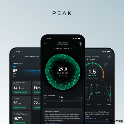 Фитнес браслет Whoop 5.0 Peak Black + Подписка 1 год