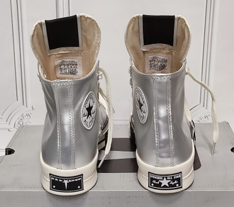 Rick Owens x Converse TURBODRK Chuck 70 High Silver Lacquer