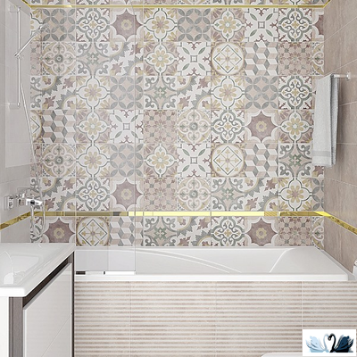 Плитка настенная Laparet Atlas бежевая микс 08-00-11-2457 20х40 см