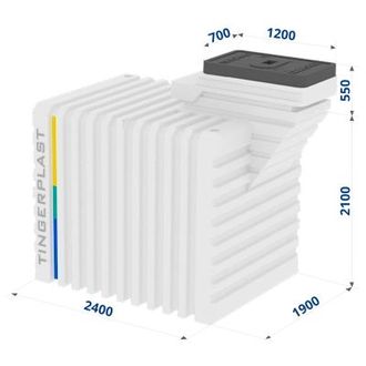 Бесшовный пластиковый погреб Тингард 2500 К