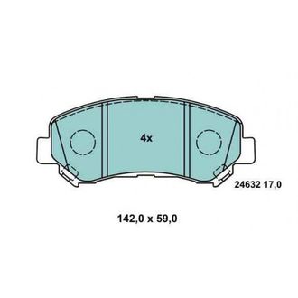 Передние тормозные колодки HSB для Ниссан Кашкай J10