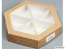 Коробка для орехов «With love», 23 × 23 × 4 см