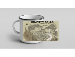 Кружка металлическая эмалированная Гравити Фолз, Gravity Falls №53