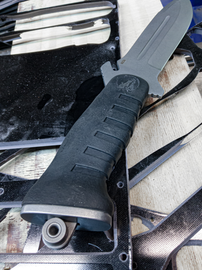 Тактический нож Шторм сталь AUS6, рукоять резина