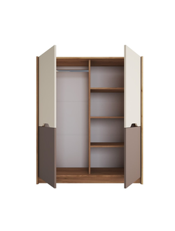 Rich Шкаф ШК-004 Дуб Крафт золотой - Миндаль/Глиняный серый