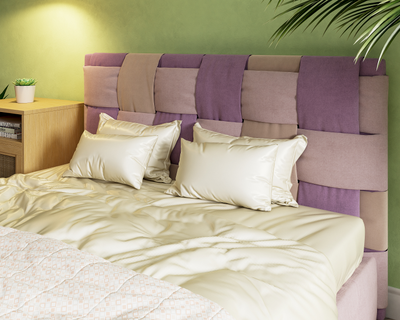 Кровать односпальная, двуспальная, MyCloud Оливия с подъемным механизмом, бельевым ящиком, мягкое изголовье, спинка комбинированная