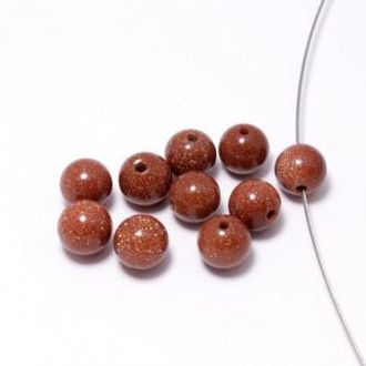 Бусина авантюрин коричневый круглый, 10 мм, 1 шт