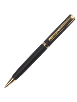 Ручка подарочная шариковая PIERRE CARDIN (Пьер Карден) "Eco", корпус черный матовый, латунь, золотистые детали, синяя, PC0867BP