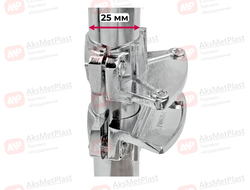 JOK-80 Зажим для полки ДСП односторонний системы Joker-Uno d=25 мм, цвет: хром