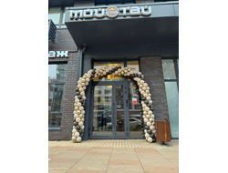 Арка Плетеная с шарами хром Золото (цена указана за 1 метр)