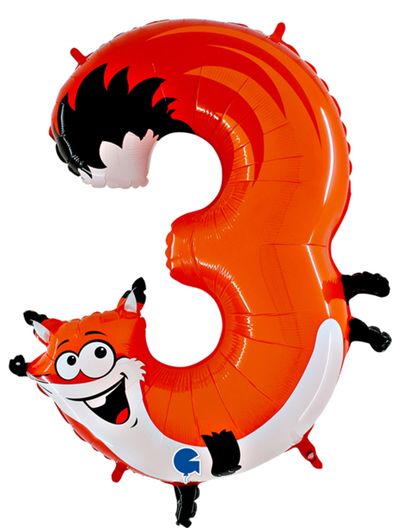 Фольгированная цифра - "Забавные животные"