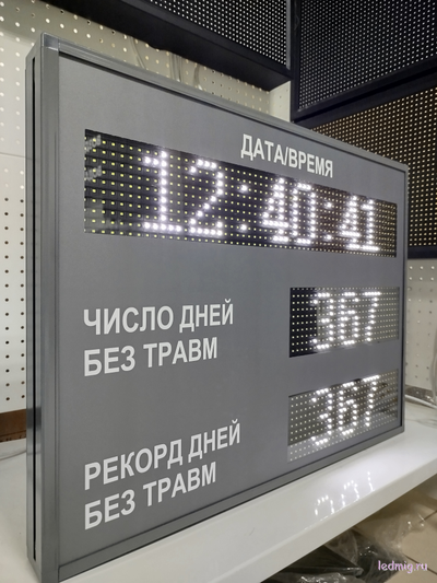 Табло травматизма (белый/серый)