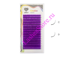 Ресницы цветные LOVELY «ФИОЛЕТОВЫЙ» MIX (20 линий)