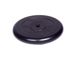 Диск обрезиненный Barbell Atlet d 26 мм чёрный 25 кг