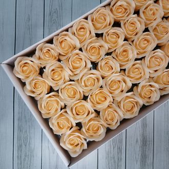 Розы из мыла "Корея" 50 шт Персиковый