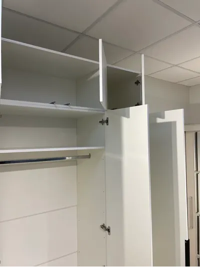 ШК 5 1600 шкаф четырехстворчатый распашной с антресолью Белый текстурный