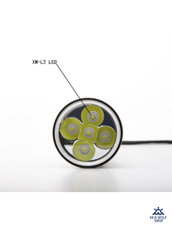 Фонарь подводный Yupard-A2 5хL2-1200Lm-белый 20см