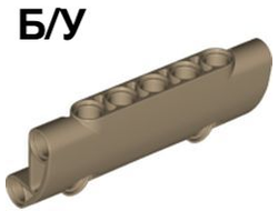 ! Б/У - Technic, Panel Curved 7 x 3 with 2 Pin Holes through Panel Surface, Dark Tan (24119 / 6220599) - Б/У