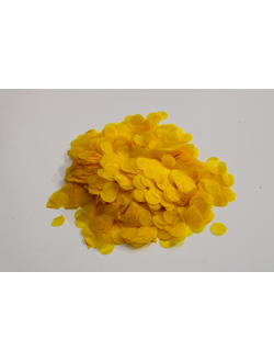 Конфетти бумажное желтый, 1,5 см