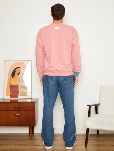 МУЖСКОЙ СВИТШОТ РОЗОВЫЙ "ЦВЕТОЧНЫЕ КЕДЫ"