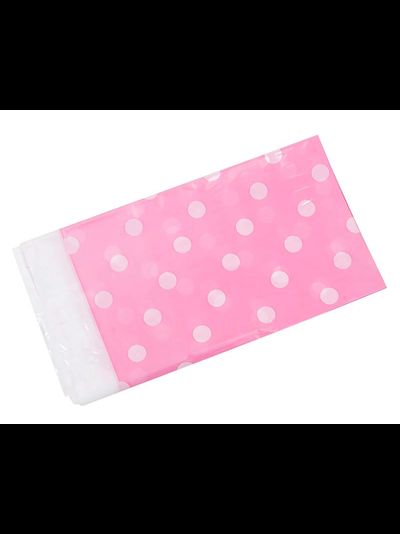 Скатерть "Розовая в белый горох" 180*180 см, шт 100 руб