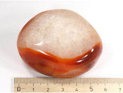 Сердолик, сардоникс, кварц, полировка, Индия (58*49*32 мм, 159 г) №28990