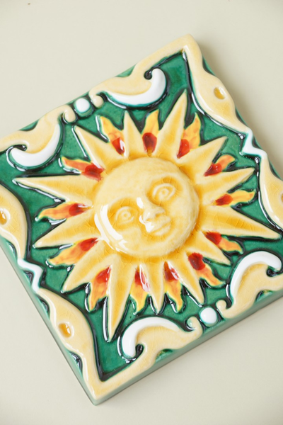 Солнце цветное (керамическая плитка)
