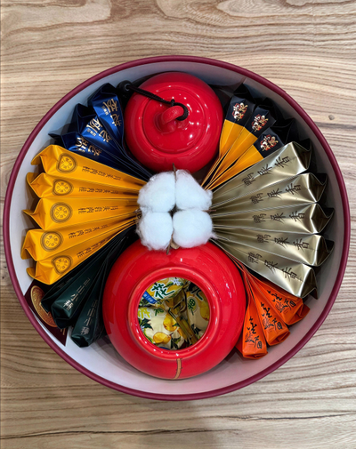 Набор №11 китайского чая с банкой для хранения чая в форме китайской тыквы (ху лу)