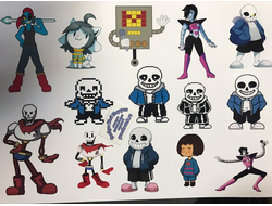 Набор наклеек Андертейл №5