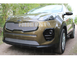 Защита радиатора KIA Sportage IV 2016-2018 chrome низ PREMIUM