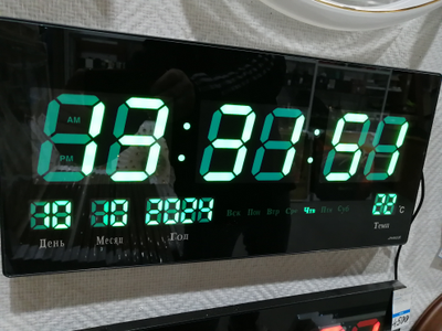 часы настенные электронные JH-4622 зеленые цифры
