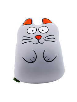 Декоративная подушка антистресс муфта "Кот Серый"