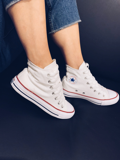 Белые высокие кеды Converse All Star