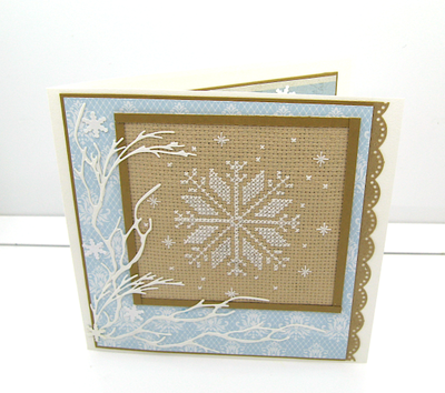 Открытка "Снежинка", подарок на Рождество