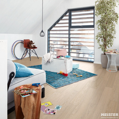 Паркетная доска Meister PS 300 Residence Дуб гармония Жемчужный 8816 в интерьере