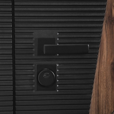 Стальная дверь   Берилл с зеркалом (адаптивная замковая часть). Заказная модель.