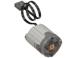 Electric, Motor 9V Power Functions XL with Dark Bluish Gray Bottom, Light Bluish Gray (58121c01 / 4506081 / 6073386 / 6102930)