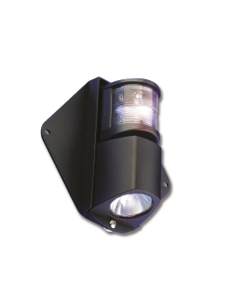 Топовый огонь с палубным фонарем TREM L3600100 12В 10Вт 225° в чёрном корпусе