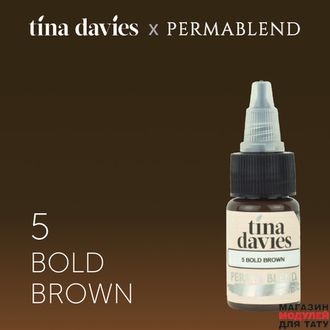PB Пигмент для татуажа бровей "Tina Davies 'I Love INK' 5 Bold Brown"