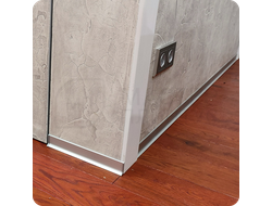 Плинтус алюминиевый ПЛ-40 3000х40х10 мм. Серебро матовое в интерьере 7